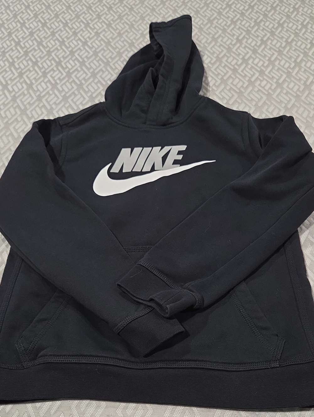 Nike Black Hoodie with White Logo